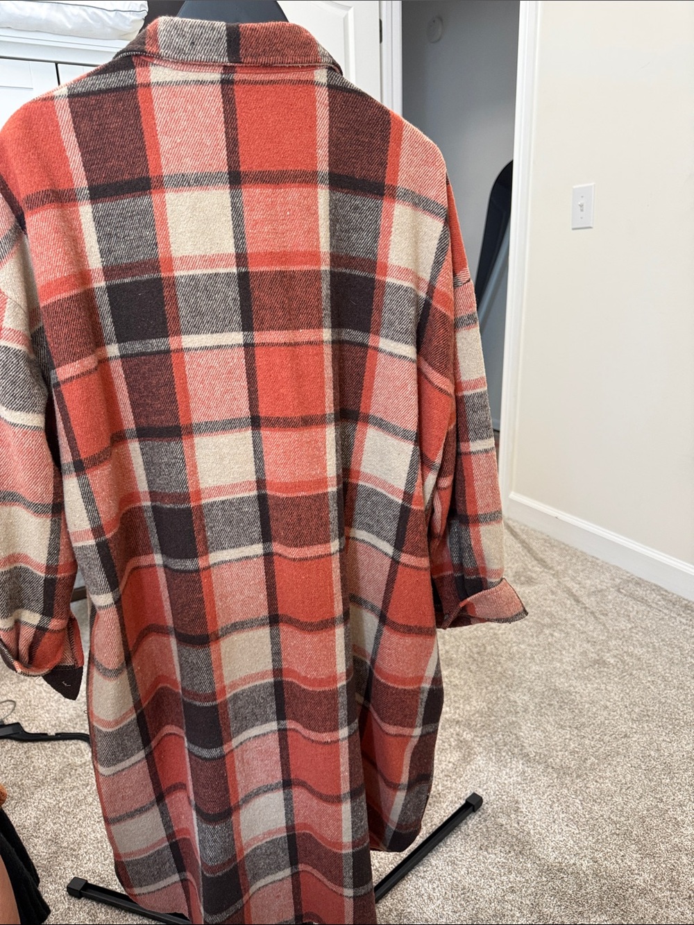 Long plaid shacket 2XL - Picture 3 of 4